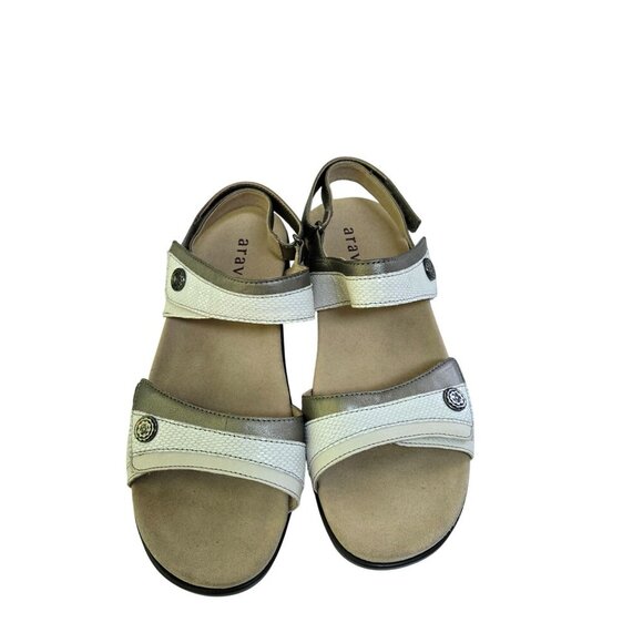 Aravon Katherine Strappy Leather Sandal Comfort Sandal Leather Size 9 - Picture 3 of 8